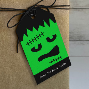 Frankenstein Halloween Gift Märkres Presentetikett