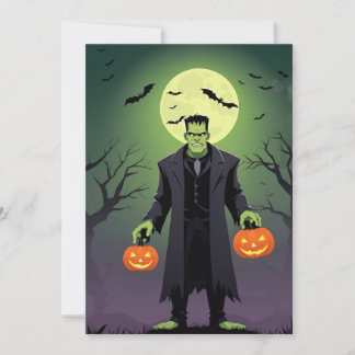 Frankenstein Halloween Grattiskort Julkort