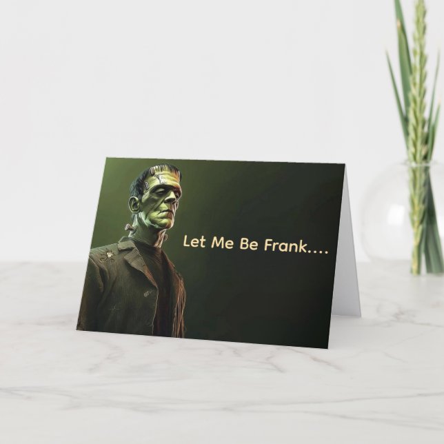 "Frankenstein Halloween-kort Helgkort (Framsida)