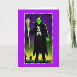 Frankenstein Halloween-kort Helgkort