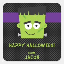 Frankenstein Halloween Sticker, Kids Halloween