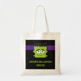 Frankenstein Halloween Sticker, Kids Halloween Tygkasse