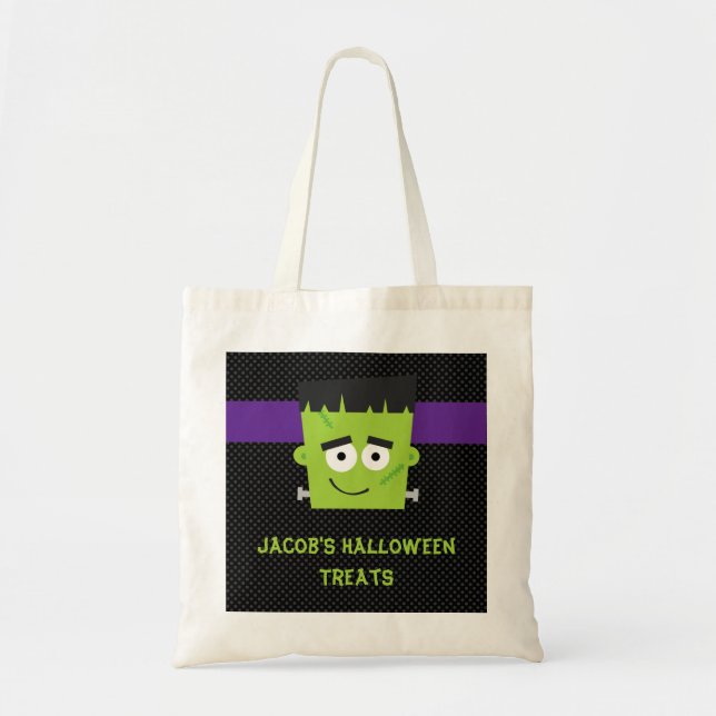 Frankenstein Halloween Sticker, Kids Halloween Tygkasse (Framsidan)