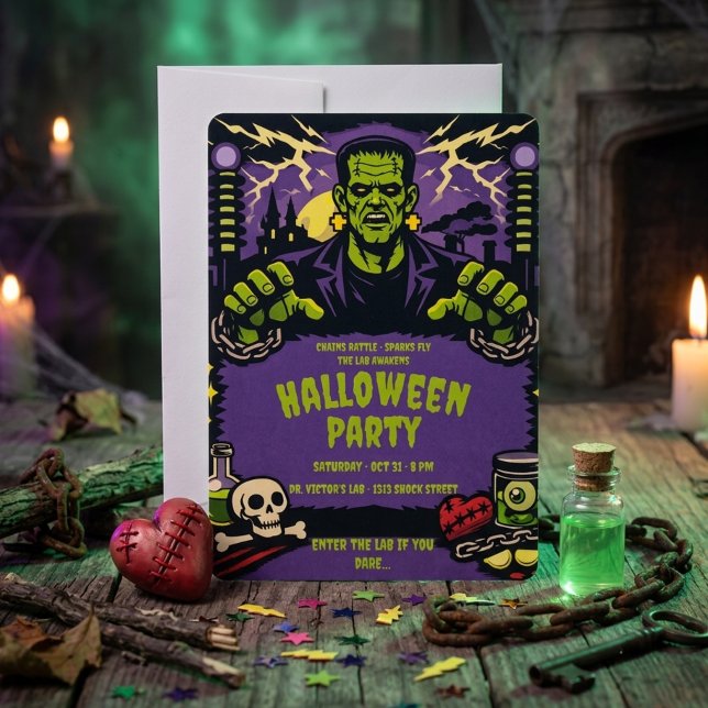Frankenstein Halloweenfest Inbjudningar (Skapare uppladdad)