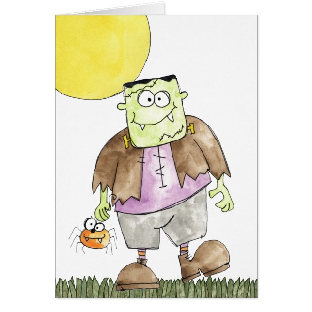 Frankenstein Hälsningskort (Framsidan)