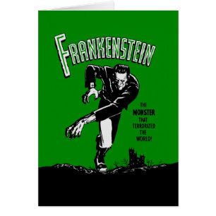 Frankenstein - hälsningskort/Halloween Hälsningskort