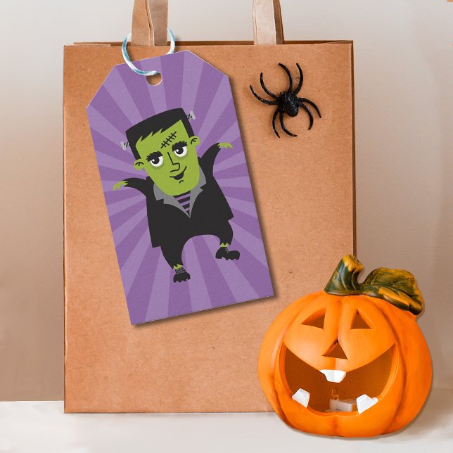 Frankenstein Happy halloween Presentetikett (Skapare uppladdad)