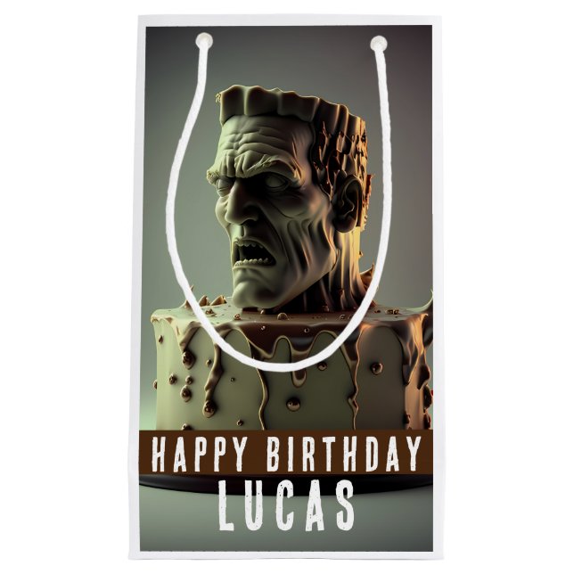 Frankenstein Head Birthday Chocolate Cake - (Framsidan)