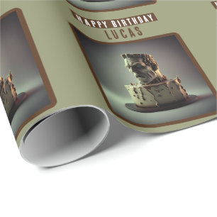 Frankenstein Head Chocolate Cake Presentpapper