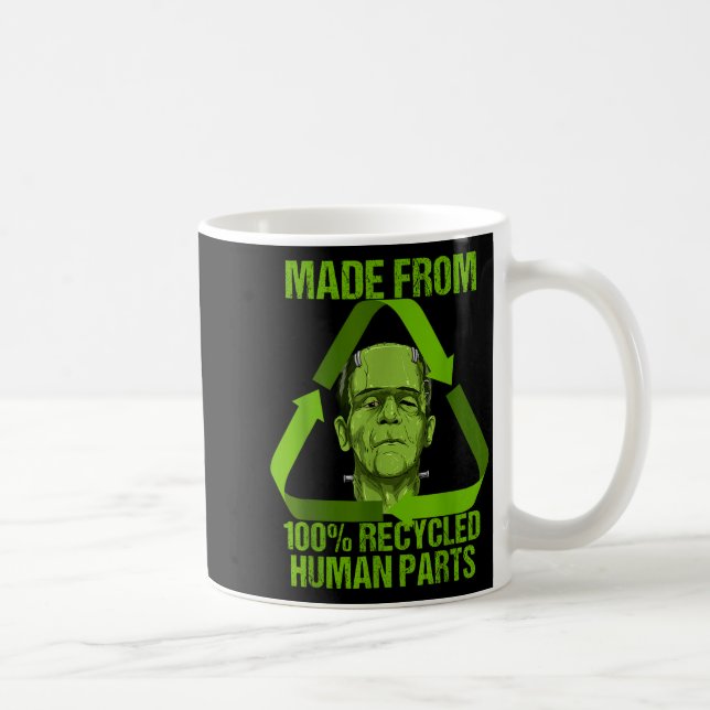 Frankenstein Made From 100% Recycled Human Parts H Kaffemugg (Höger)