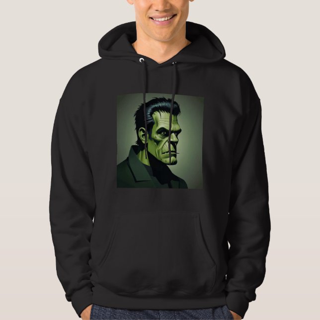 frankenstein manar black hoodie (Framsida)