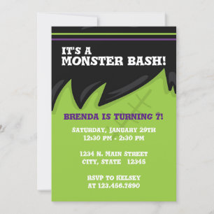 Frankenstein Monster Bash Halloween Inbjudningar