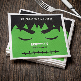 Frankenstein Monster Halloween Baby Shower Pappersservett