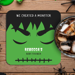 Frankenstein Monster Halloween Baby Shower Underlägg Papper Kvadrat
