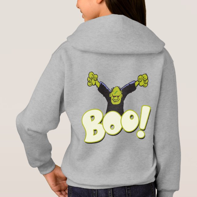 Frankenstein Monster Halloween - BOO Superhjälte Tee (Baksida)