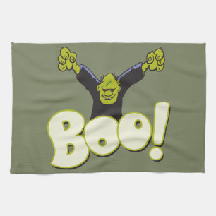 Frankenstein Monster Halloween Huge BOO Kökshandduk