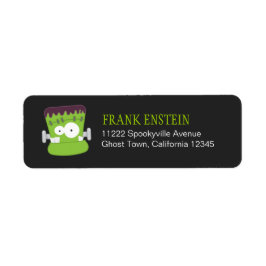 Frankenstein Monster Halloween Returadress Labe Returadress Etikett