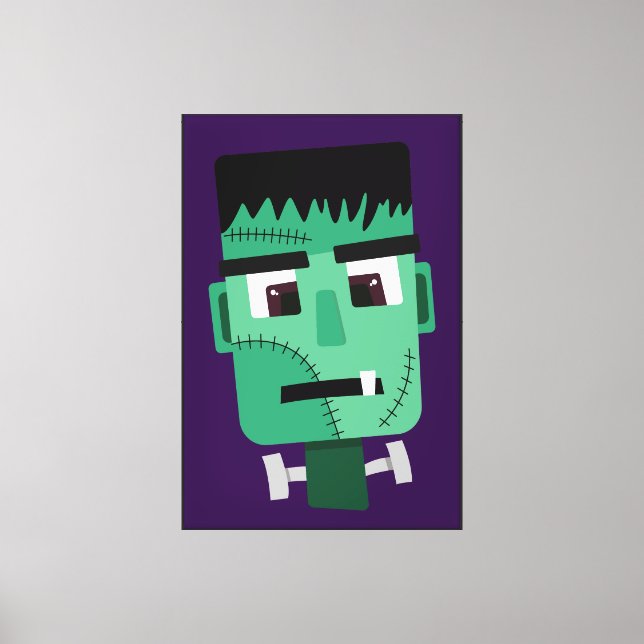 Frankenstein Monster Illustration Canvastryck (Framsida)