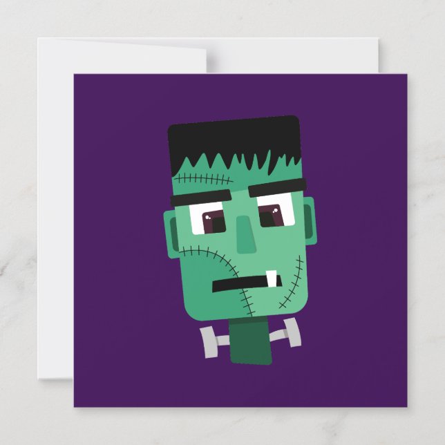 Frankenstein Monster Illustration Magnetisk Inbjudningskort (Framsida)