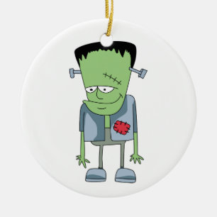 Frankenstein monster julgransprydnad keramik