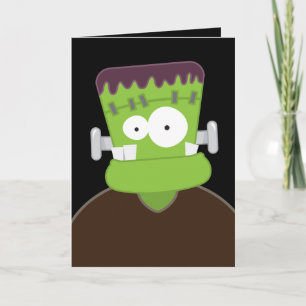 Frankenstein Monster Kids Happy halloween kort
