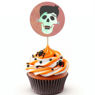 Frankenstein Monster Mash Halloweenfest Tilläggset Runt Klistermärke