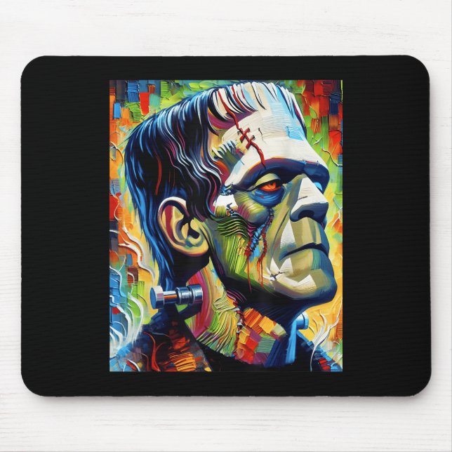 Frankenstein Monster och Bride Halloween Matching Musmatta (Framsidan)