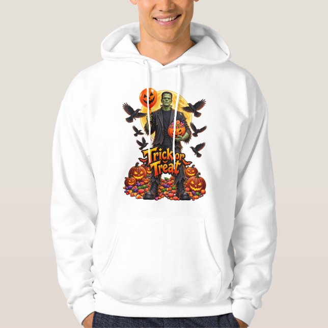 Frankenstein-monster på Halloween Hoodie (Framsida)