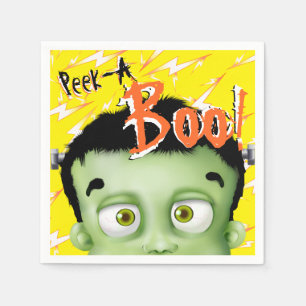 Frankenstein Monster Peek A Boo Halloween Pappersservett