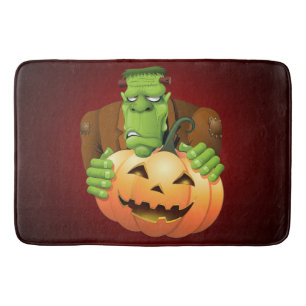 Frankenstein Monster Tecknad med Pumpkin Badrumsmatta