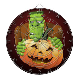 Frankenstein Monster Tecknad med Pumpkin Darttavla
