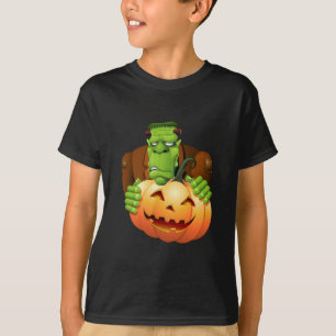 Frankenstein Monster Tecknad med Pumpkin Tröja