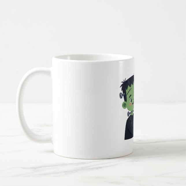 Frankenstein Monsterpar Halloween-konst Kaffemugg (Vänster)