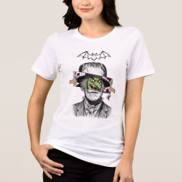 Frankenstein-monstret möter den onda häxan | Vinta T Shirt