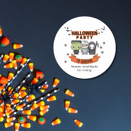 Frankenstein Mummy Döden Skräckinjagande Halloween Runt Klistermärke