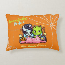 Frankenstein och Bride of Frankenstein Pillow Prydnadskudde