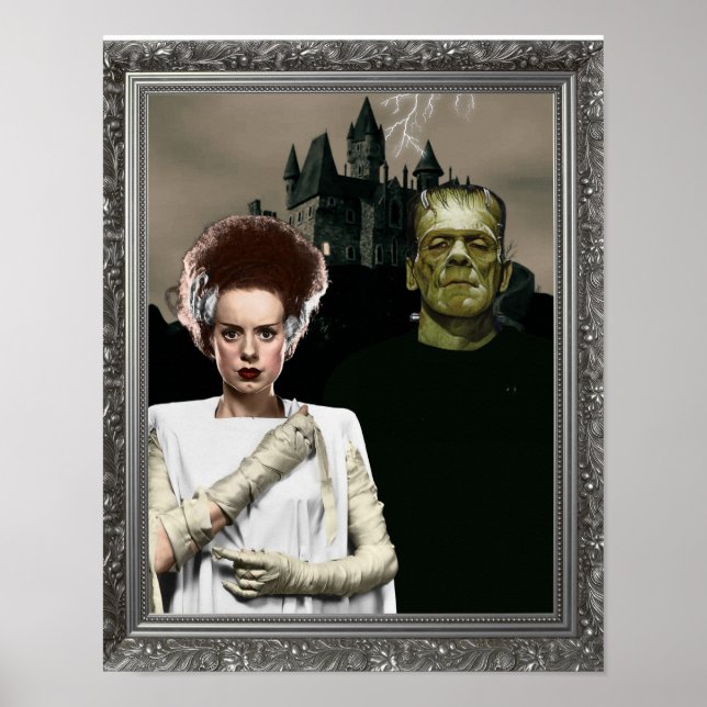 Frankenstein och hans brud poster (Framsidan)