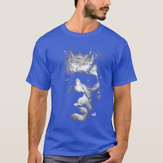 Frankenstein Portrait Classic Halloween Monster Ho T Shirt (Framsida)