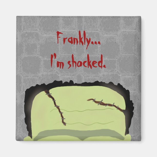 Frankenstein Pun Halloween Magnet (Framsidan)