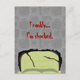 Frankenstein Pun Halloween-vykort Vykort