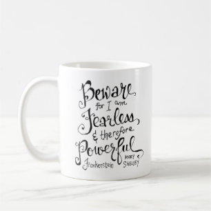 Frankenstein Quote Hand-Lettered Victorian Bläck Kaffemugg