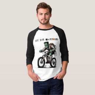 Frankenstein Riding till Halloween T Shirt