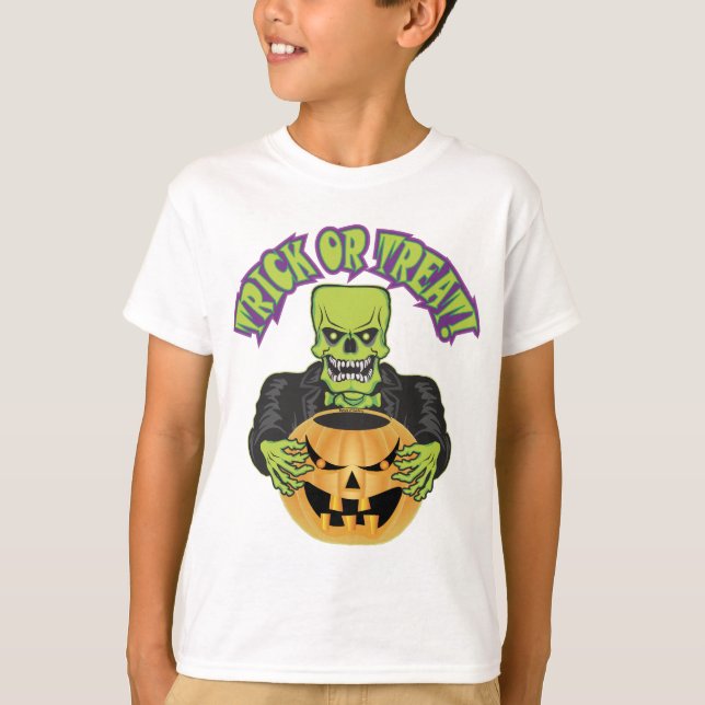 Frankenstein Skull T Shirt (Framsida)