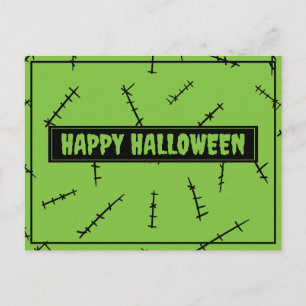 Frankenstein Stitches Postcard Vykort