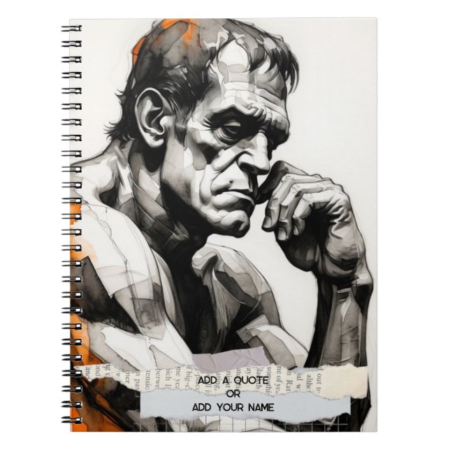Frankenstein The Thinker Anteckningsbok Journal (Framsidan)