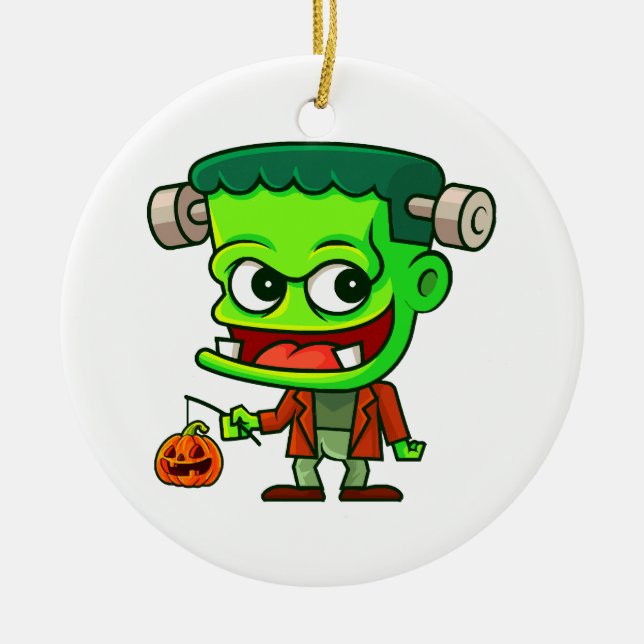 Frankenstein Toon Julgransprydnad Keramik (Framsidan)