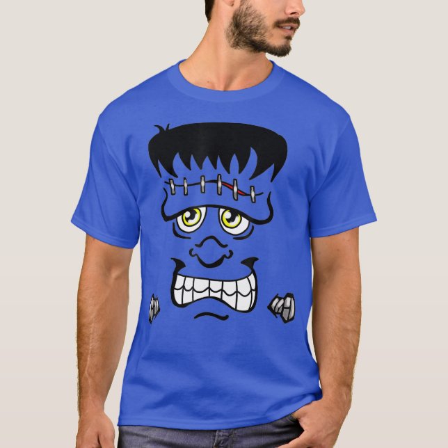 Frankenstein Tshirt Munster Monster Halloween T Shirt (Framsida)