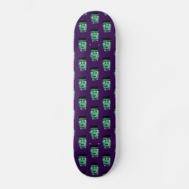 Frankensteinmonstrets huvud mini skateboard bräda 18,5 cm (Framsida)