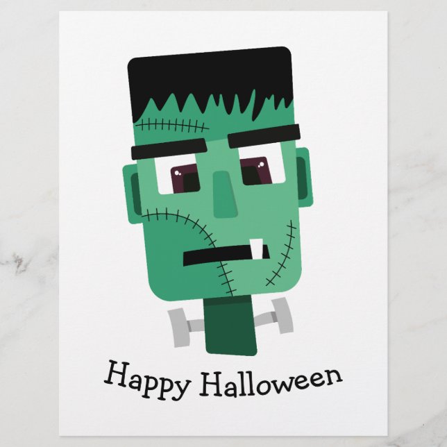 Frankensteinmonstrets huvud reklamblad (Framsidan)