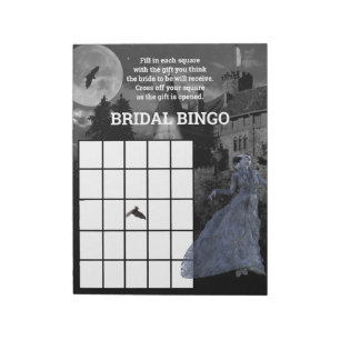 Frankensteins brud Bingo Bröllop Halloween Anteckningsblock